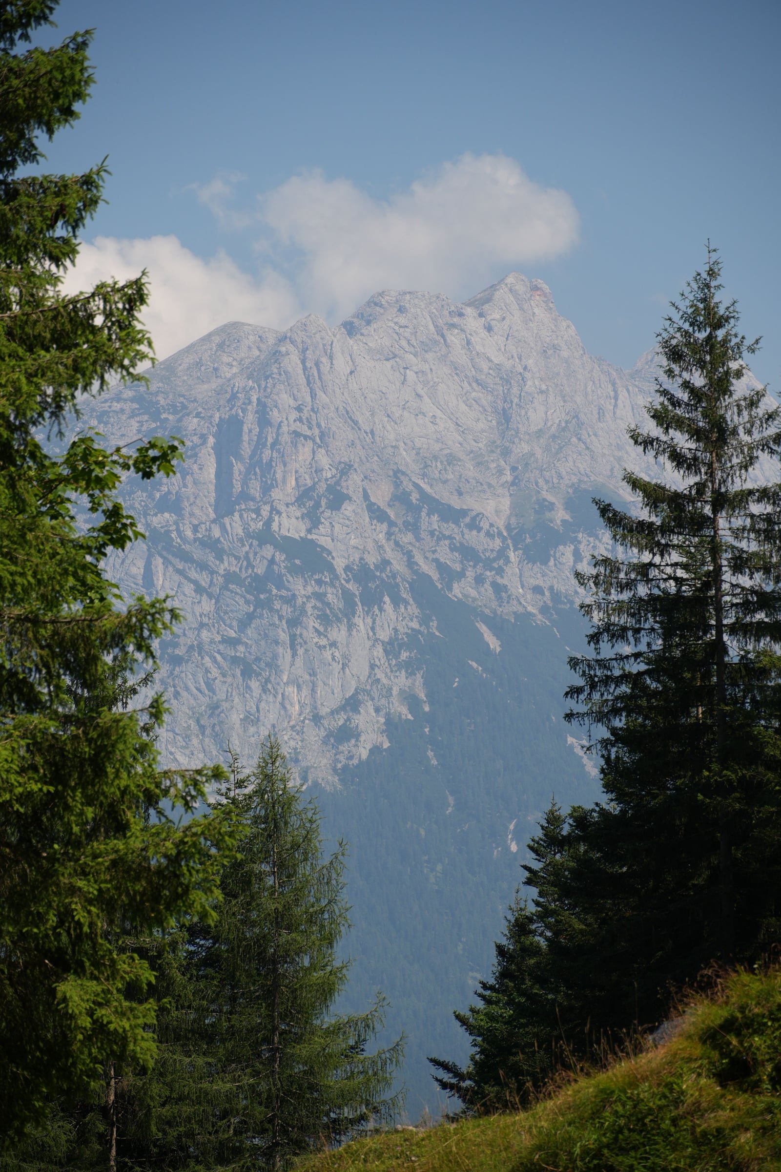 Lofer ski area with the Wilderkogel mountain in winter