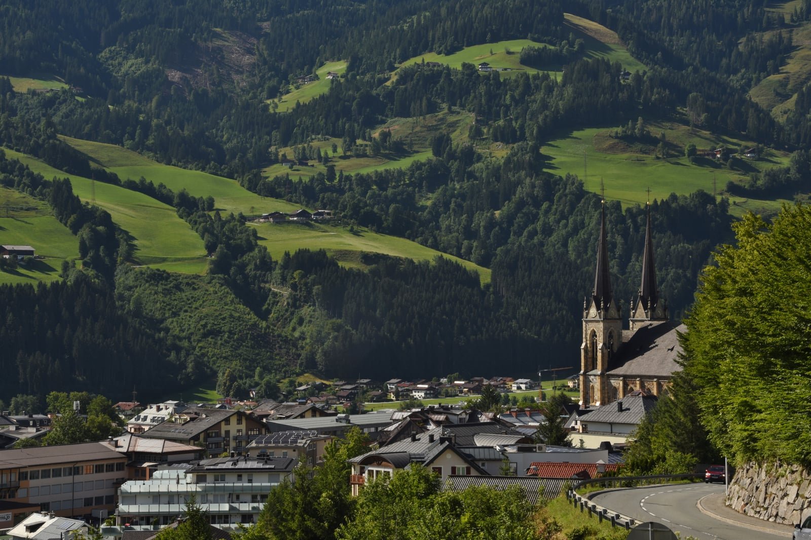 St. Johann im Pongau ski resort village in the Pongau region